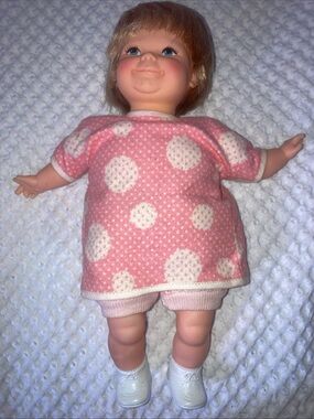 RARE VINTAGE 1969 IDEAL Sister Thumbelina Doll W/Pull String *WORKS (10 Inches)